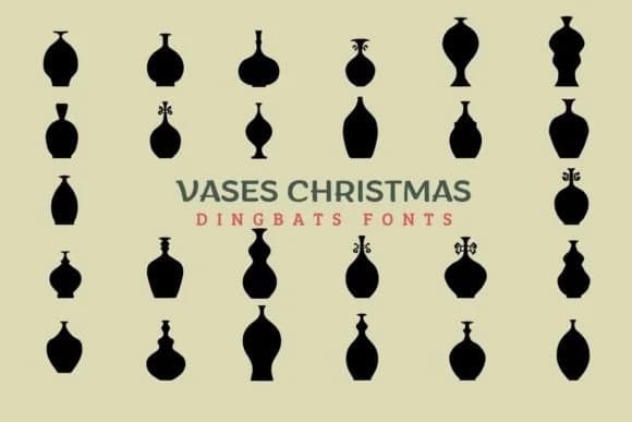 Vases Christmas by Eystore — Dingbats Font