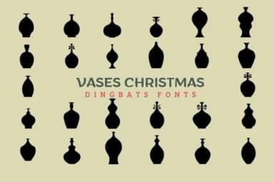 Vases Christmas by Eystore — Dingbats Font — thumbnail 1