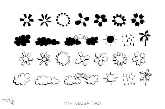 Vecbat Vo1 by Miss Tiina — Dingbats Font