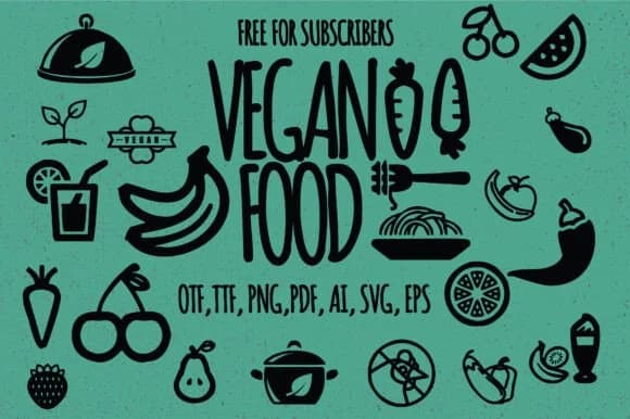 Vegan by Minimalistartstudio — Dingbats Font