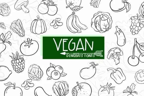 Vegan by Sirinart — Dingbats Font