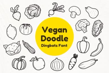 Vegan by Nun Sukhwan — Dingbats Font — thumbnail 1