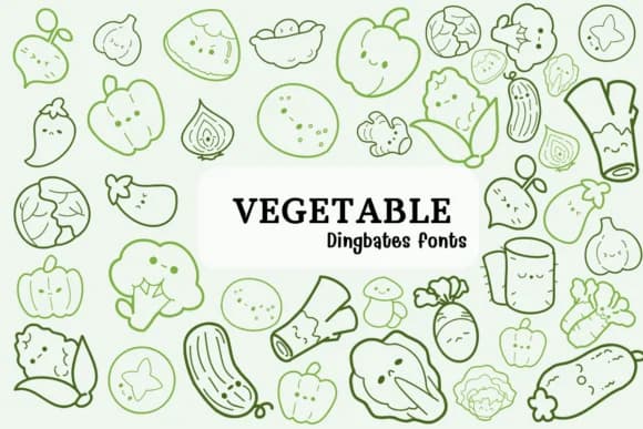 Vegetable by Chonada — Dingbats Font