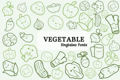 Vegetable by Chonada — Dingbats Font — thumbnail 1
