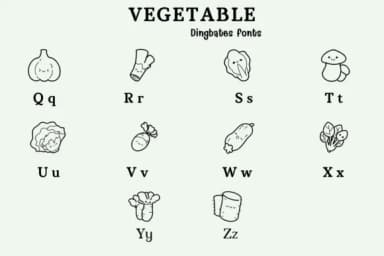 Vegetable by Chonada — Dingbats Font — thumbnail 4