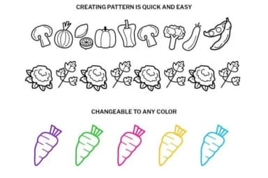 Vegetable Doodle by digitalplannerland — Dingbats Font — thumbnail 3