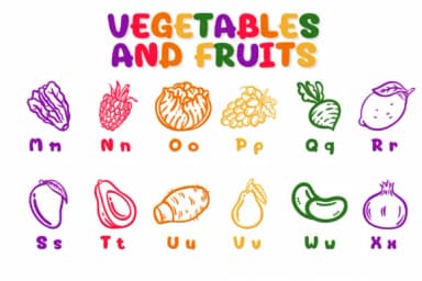 Vegetables and Fruits by Chonada — Dingbats Font — thumbnail 3