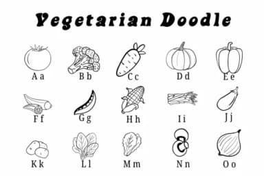 Vegetarian Doodle by Suphitchaya — Dingbats Font — thumbnail 2