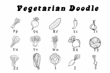Vegetarian Doodle by Suphitchaya — Dingbats Font — thumbnail 3