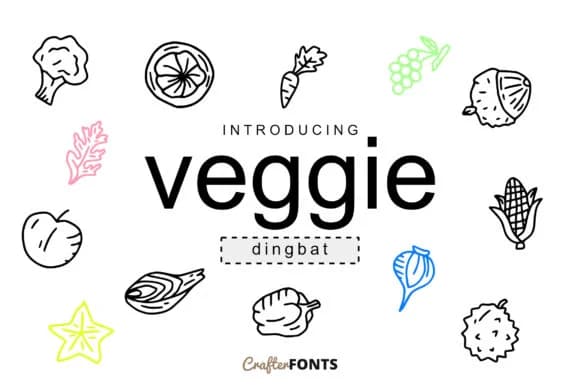 Veggie Doodle by CrafterFonts — Dingbats Font
