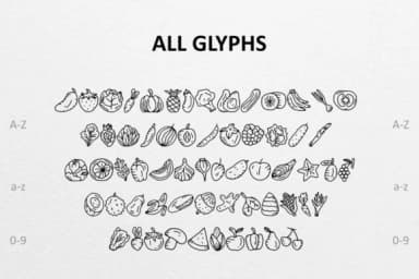 Veggie Doodle by CrafterFonts — Dingbats Font — thumbnail 2