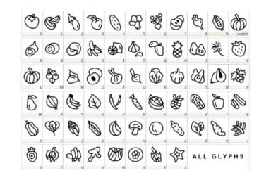 Veggie Fruit by YandiDesigns — Dingbats Font — thumbnail 2