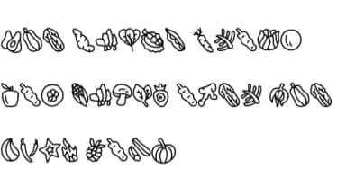 Veggie Fruit by YandiDesigns — Dingbats Font — thumbnail 6