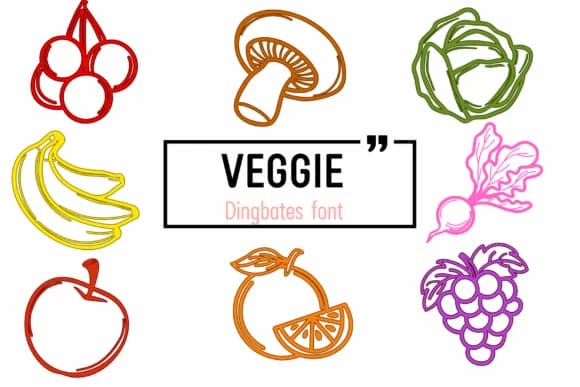 Veggie by Chada Art — Dingbats Font