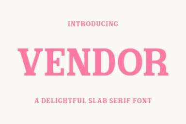 Vendor by Eightde — Slab Serif Font — thumbnail 1