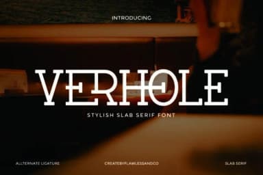 Verhole by Flawless And Co — Slab Serif Font — thumbnail 1