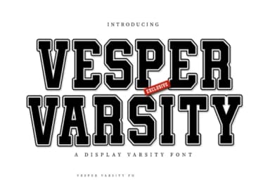 Vesper Varsity by TINY GRAPHIX — Slab Serif Font — thumbnail 1