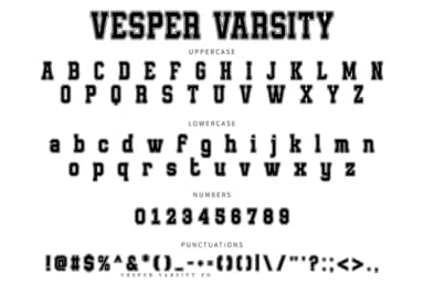 Vesper Varsity by TINY GRAPHIX — Slab Serif Font — thumbnail 3