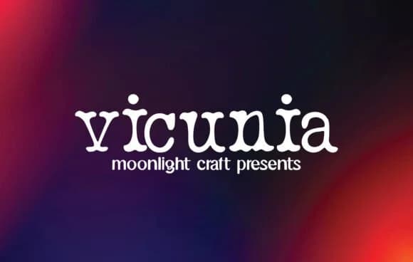 Vicunia by moonlight craft — Slab Serif Font