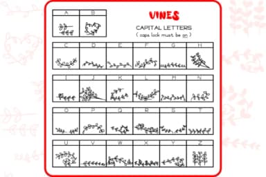 Vines Dingbats by WADLEN — Dingbats Font — thumbnail 2