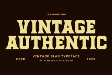 Vintage Authentic by Almairatype Studio — Slab Serif Font — thumbnail 1