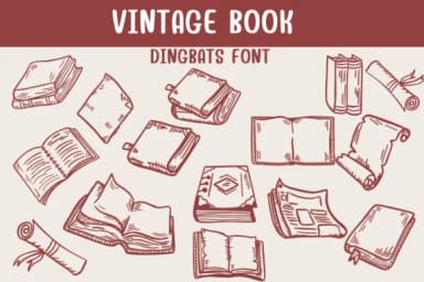 Vintage Book by Sontaya — Dingbats Font — thumbnail 1