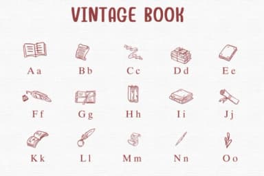 Vintage Book by Sontaya — Dingbats Font — thumbnail 2
