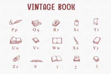 Vintage Book by Sontaya — Dingbats Font — thumbnail 3