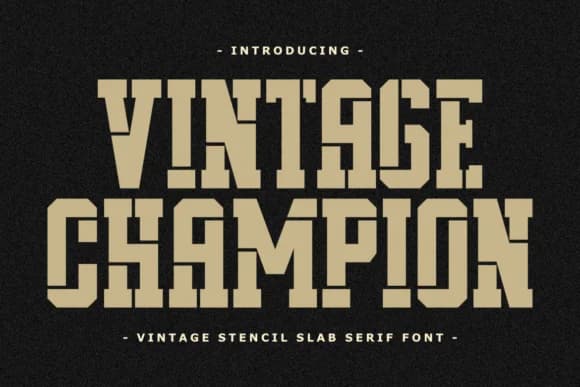 Vintage Champion by Almairatype Studio — Slab Serif Font