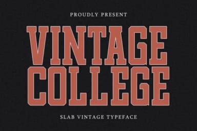 Vintage College by Almairatype Studio — Slab Serif Font — thumbnail 1
