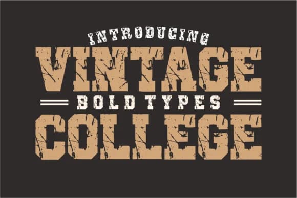 Vintage College by AnamalmusyaffaCreative — Slab Serif Font