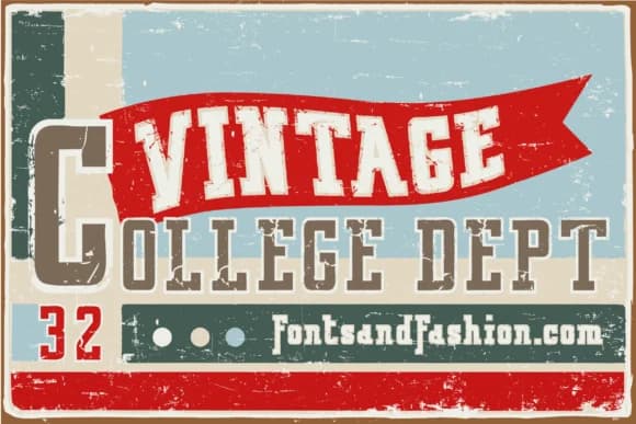 Vintage College Dept_Double by Fontsandfashion — Slab Serif Font