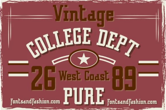 Vintage College Dept Pure by Affinity Noise — Slab Serif Font