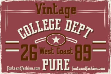 Vintage College Dept Pure by Affinity Noise — Slab Serif Font — thumbnail 1