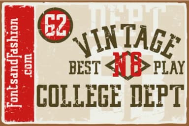 Vintage College Dept_Worn by Fontsandfashion — Slab Serif Font — thumbnail 1