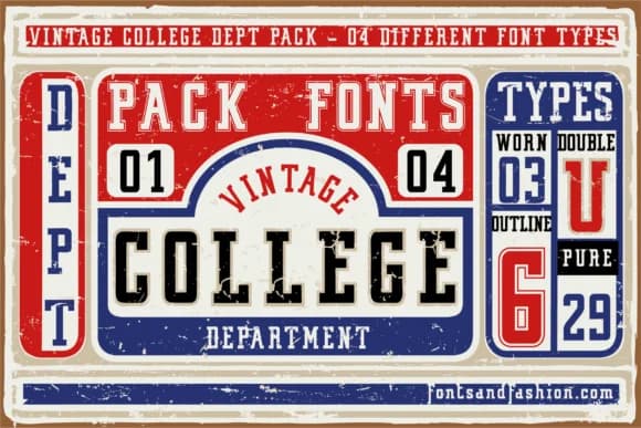Vintage College by Fontsandfashion — Slab Serif Font