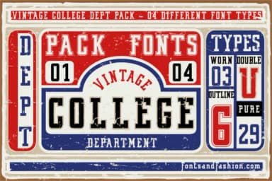 Vintage College by Fontsandfashion — Slab Serif Font — thumbnail 1