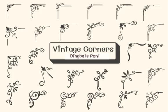 Vintage Corners by Ketsarin — Dingbats Font
