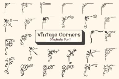 Vintage Corners by Ketsarin — Dingbats Font — thumbnail 1