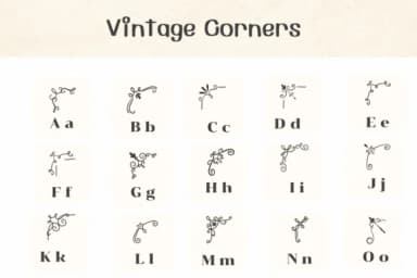 Vintage Corners by Ketsarin — Dingbats Font — thumbnail 2