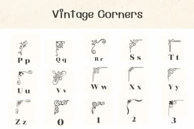 Vintage Corners by Ketsarin — Dingbats Font — thumbnail 3