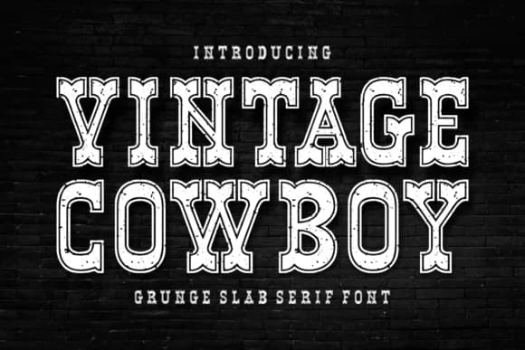Vintage Cowboy Grunge by Riman (7NTypes) — Slab Serif Font