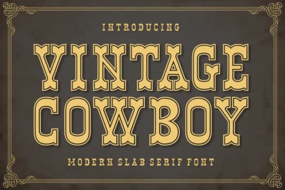 Vintage Cowboy by Riman (7NTypes) — Slab Serif Font