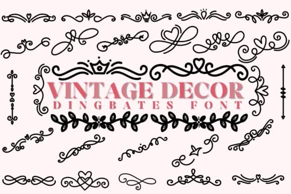 Vintage Decor by Chonada — Dingbats Font