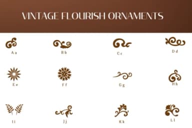 Vintage Flourish Ornaments by Heartcraft Atelier — Dingbats Font — thumbnail 2