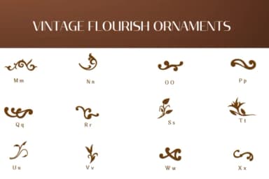 Vintage Flourish Ornaments by Heartcraft Atelier — Dingbats Font — thumbnail 3