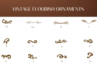 Vintage Flourish Ornaments by Heartcraft Atelier — Dingbats Font — thumbnail 4