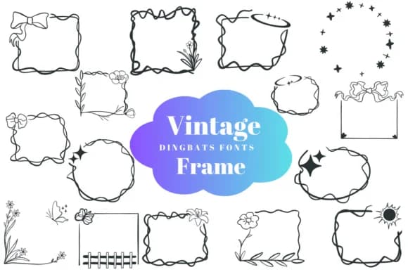Vintage Frame by Suphitchaya — Dingbats Font