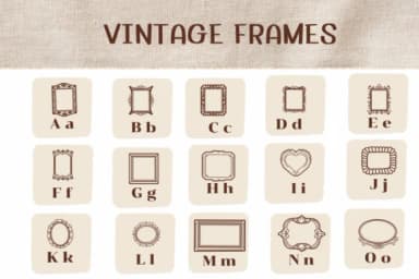Vintage Frames by Ketsarin — Dingbats Font — thumbnail 2