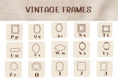 Vintage Frames by Ketsarin — Dingbats Font — thumbnail 3